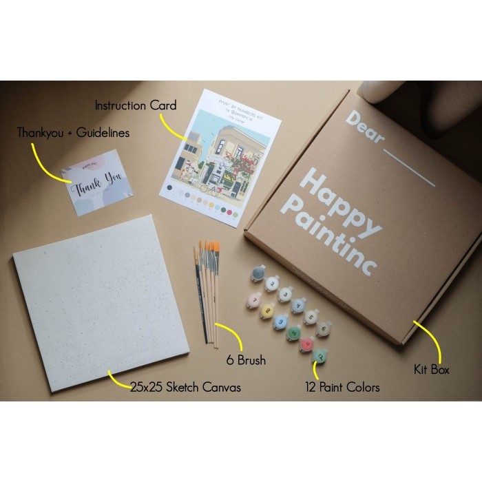 

Pigment Paint By Numbers Kit: City Corner Painting Kit Gift Hampers