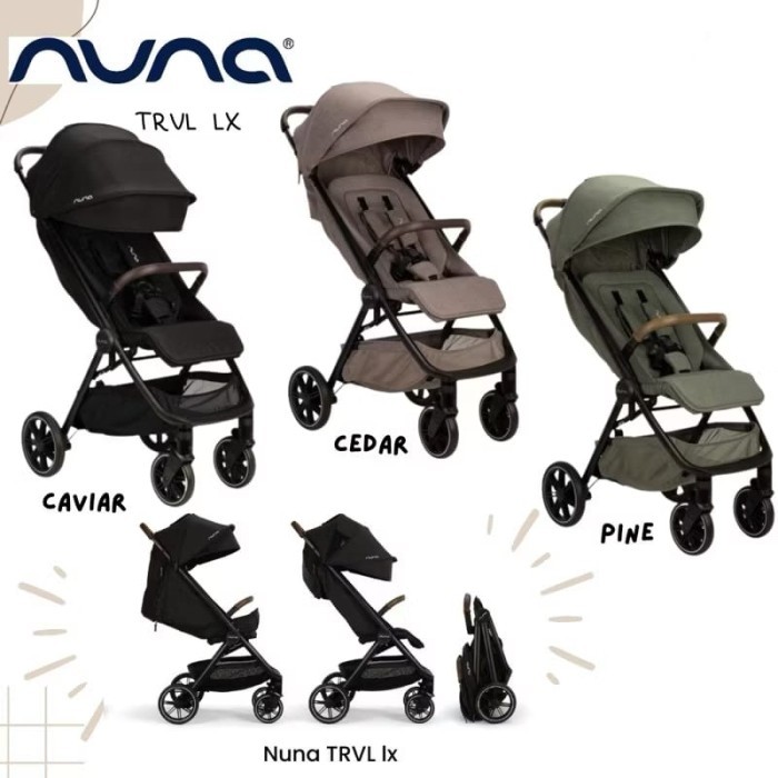 TERBARU Stroller Nuna Trvl LX / Stroller Baby Nuna Kabin Size included Bag & Rain Cover