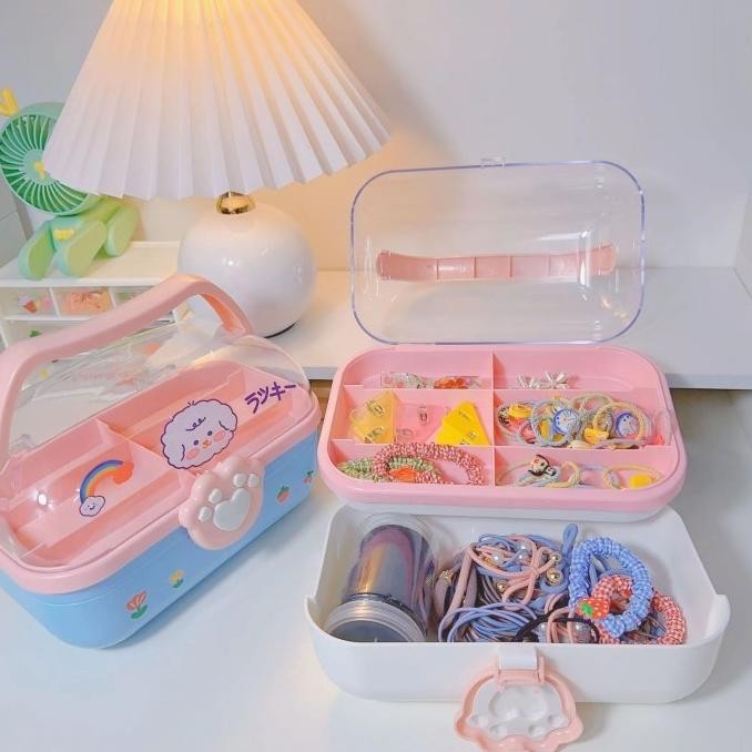 Kotak Penyimpanan Jepit Rambut Anak Aksesoris Kosmetik Obat P3K KO005 P19A