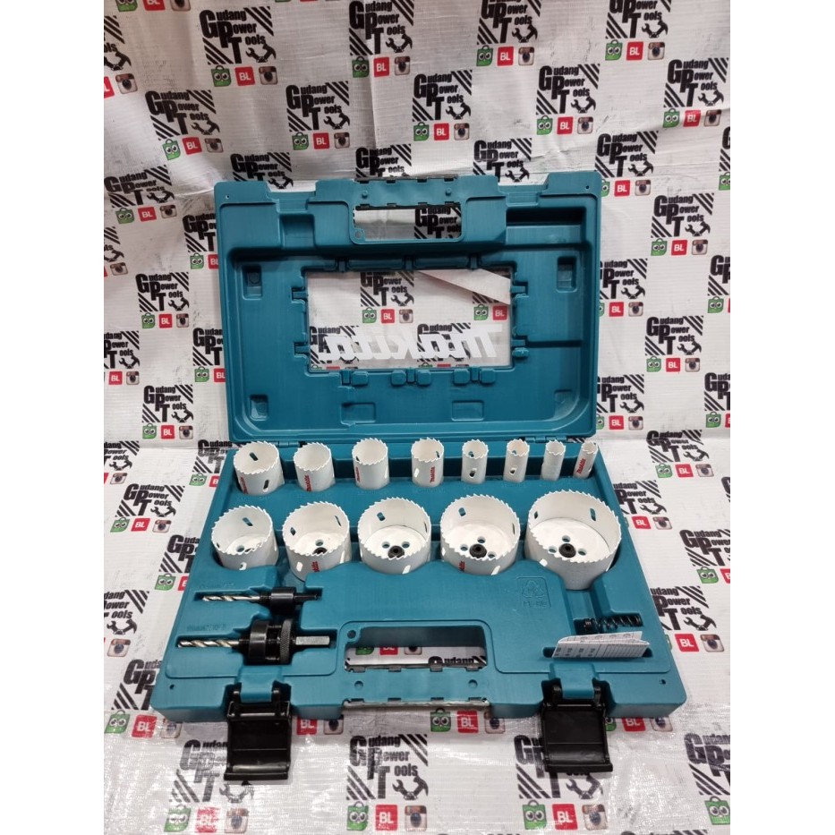 Holesaw Hole Saw Set Besi Kayu 16pc Makita