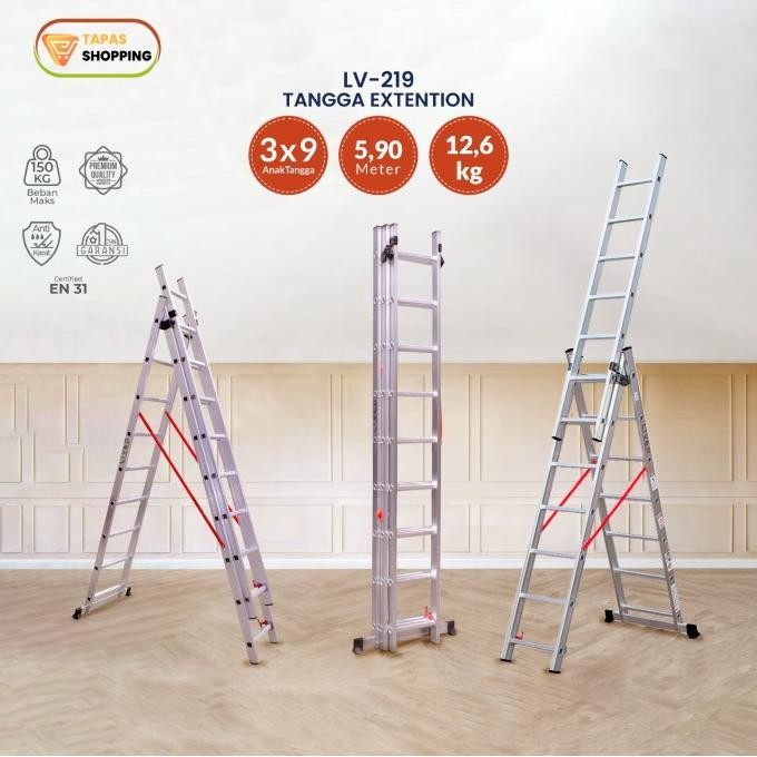 Liveo Tangga Lipat Aluminium Extension Lv-219
