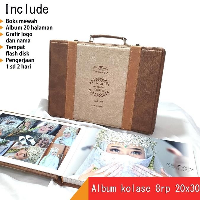 Cetak foto album kolase magazine 20x30 cm / Photo wedding / hardcover