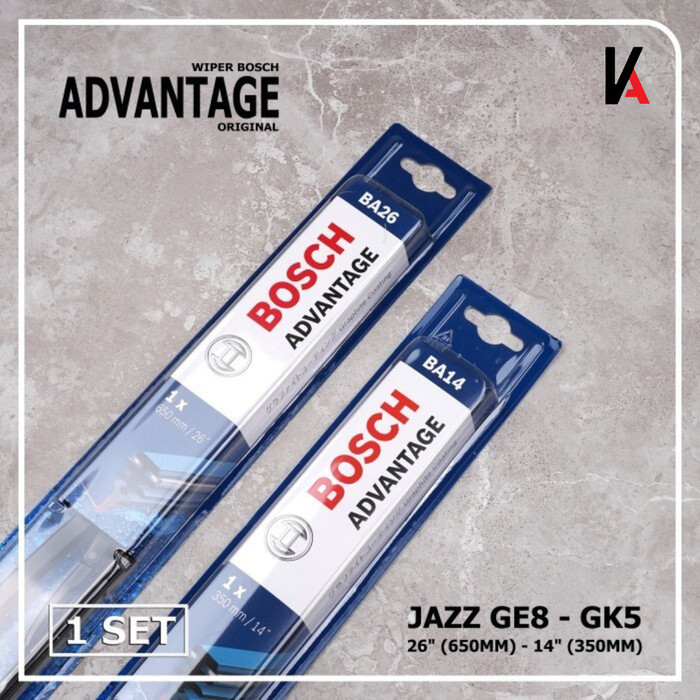 

Wiper Bosch Frameless Mobil Jazz Ge8 Gk5 Clear Advantage 26" - 14