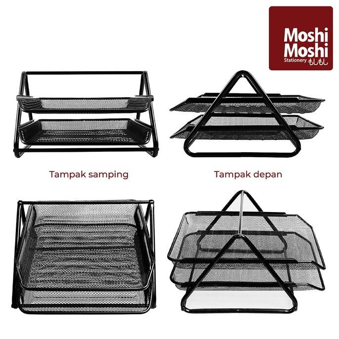 

Document Tray Desk Storage Rak Kertas File Dokumen 2 Susun Jaring Besi FS'