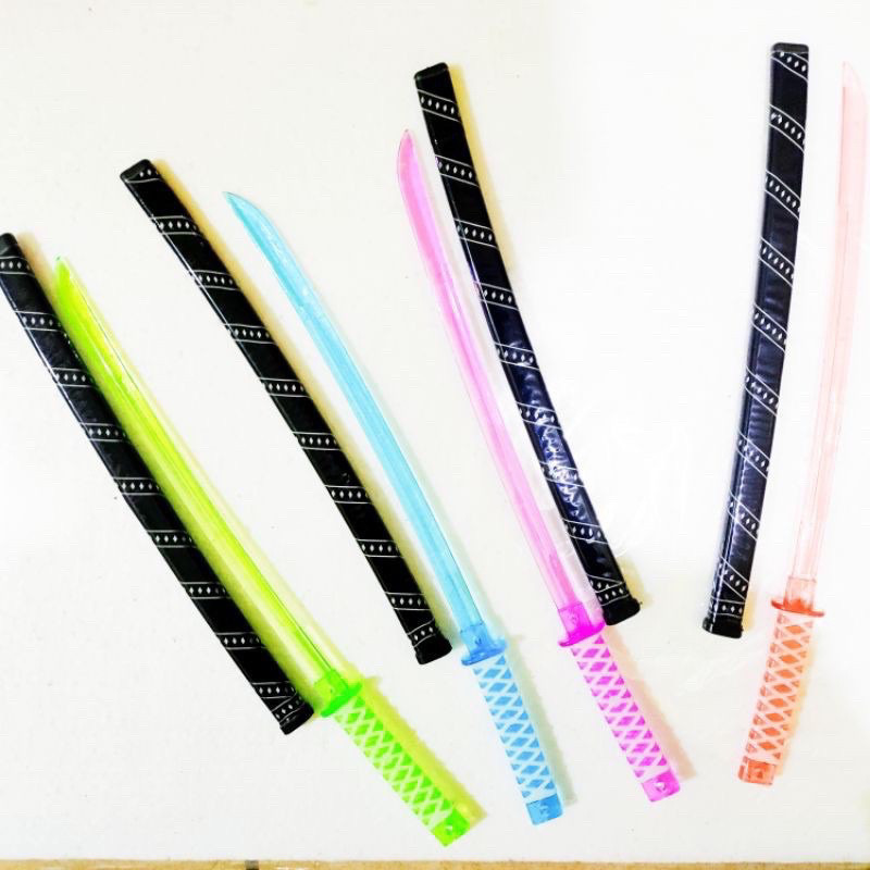 mainan pedang warna transparan 24cm / pedang pedangan anak / mainan anak murah