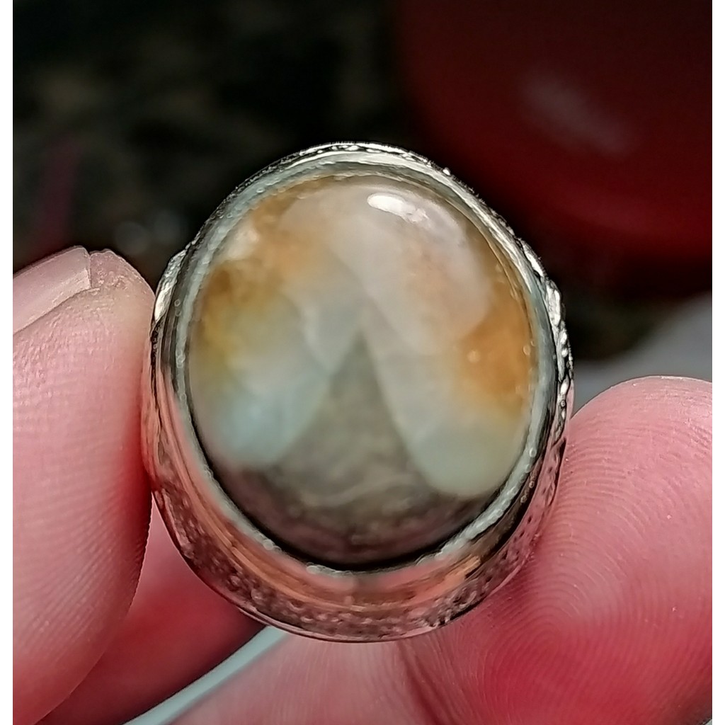 Batu alam Natural Calcite Stone Mani Gajah Madu Super Sangiran Motif Junjung Derajat Tri Warna LANGK