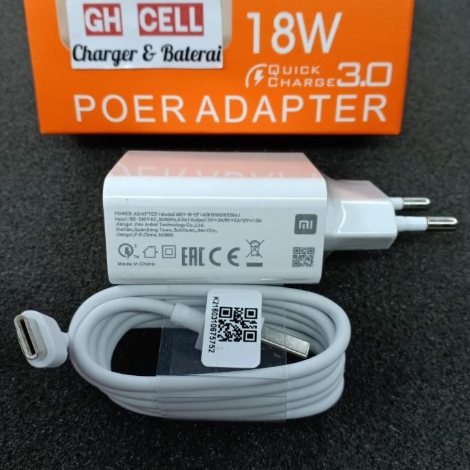 Charger Xiaomi Redmi 9T Fast Charging 18W Original Type C
