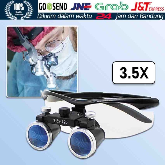 35X Dental Kaca Mata Dental Loupe Kacamata Pembesar Loupe Lup