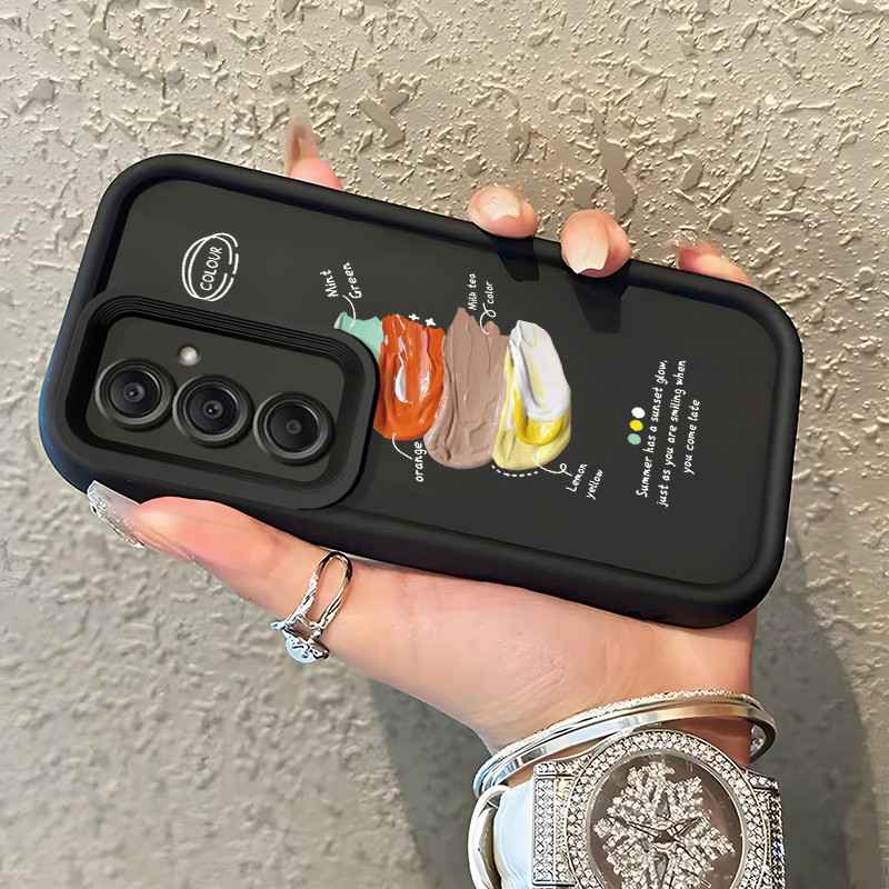 Casing Hp Samsung A25 Samsung A15 4G A15 5G M15 5G F15 A35 5G A55 5G Case palet warna lukisan minyak