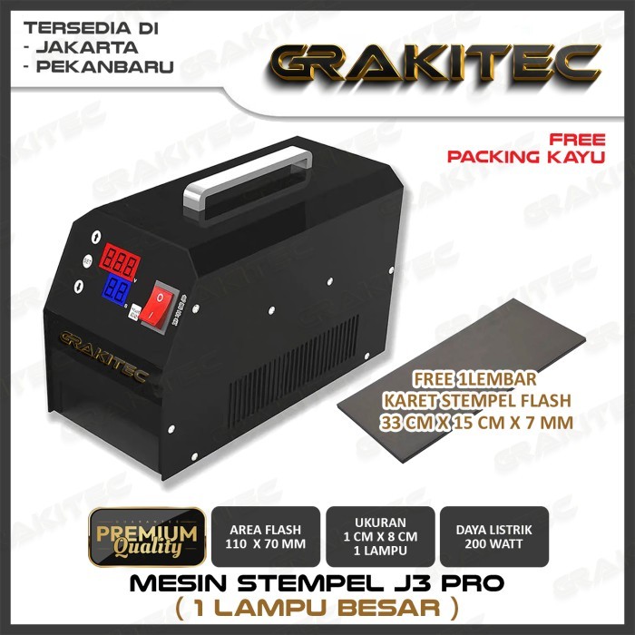 

TERLARIS! Mesin Stempel Flash GKJ3PRO 3 Lampu GRAKITEC