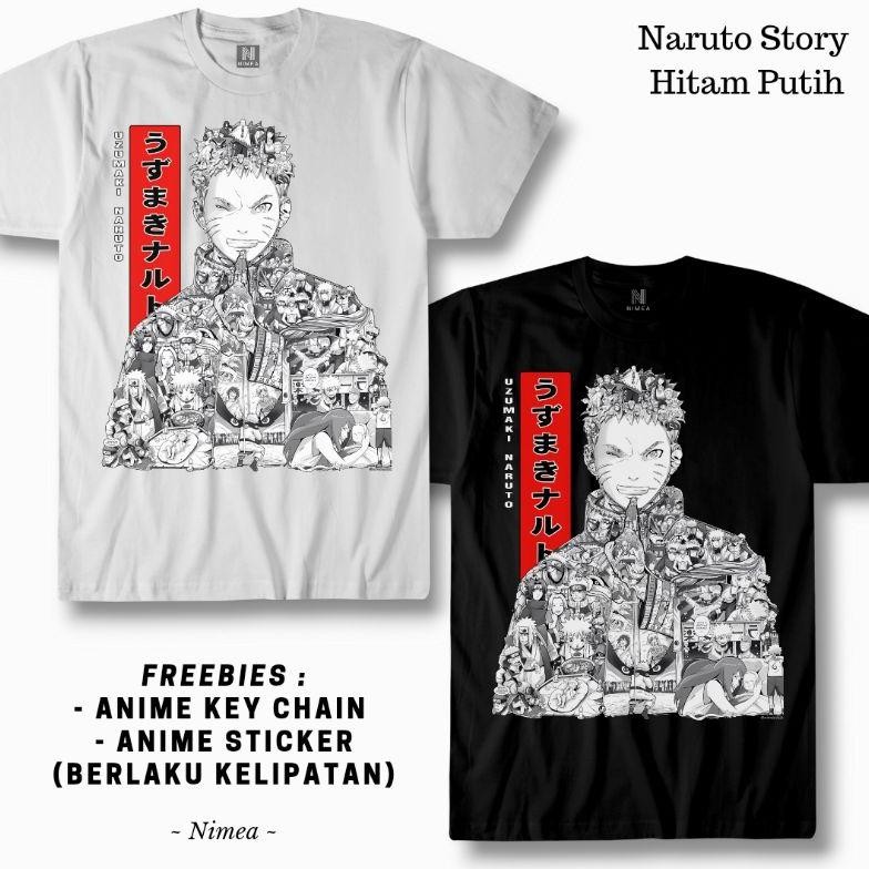Promo Kaos Naruto Story Hitam Putih Nimea