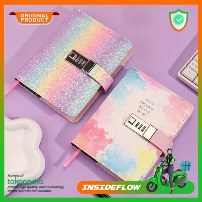 

Buku Agenda Catatan Kerja Binder Jurnal Diary Harian Notebook Lock B6