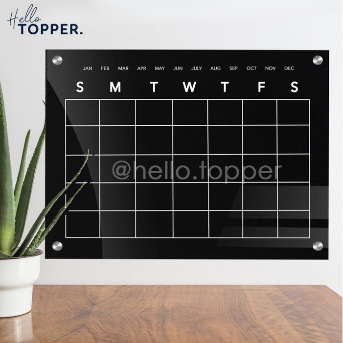 

Daily Planner Akrilik Hitam Planner Acrylic Schedule Board
