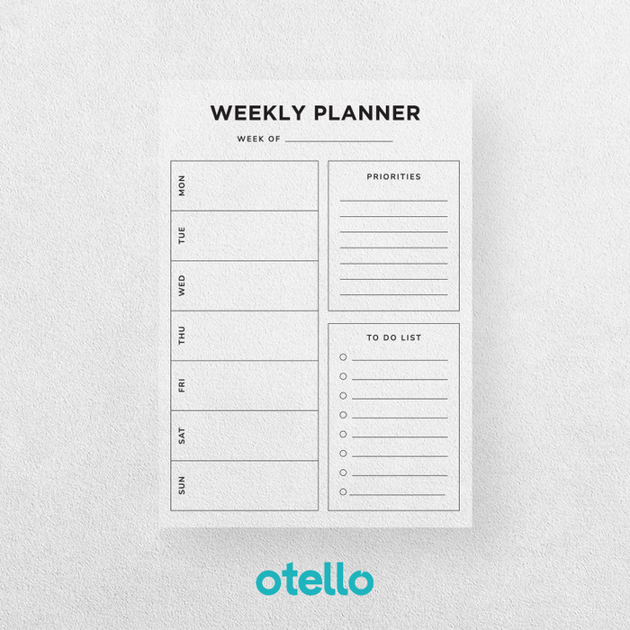 

Acrylic Weekly Planner Otello Jadwal Akrilik Schedule Papan Dinding