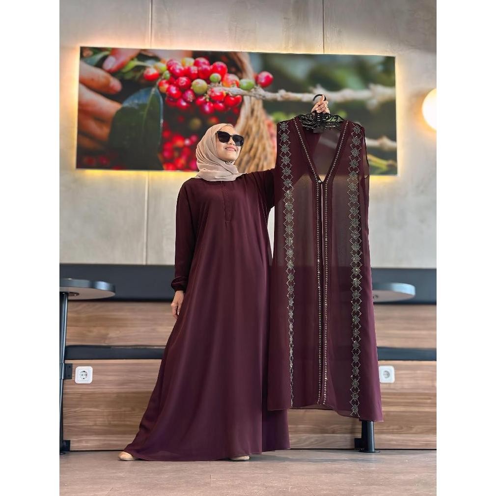 Gamis Lebaran 2025 NAZWA Dress - Ceruty Babydoll Premium x Nella's Style By Refi Collection