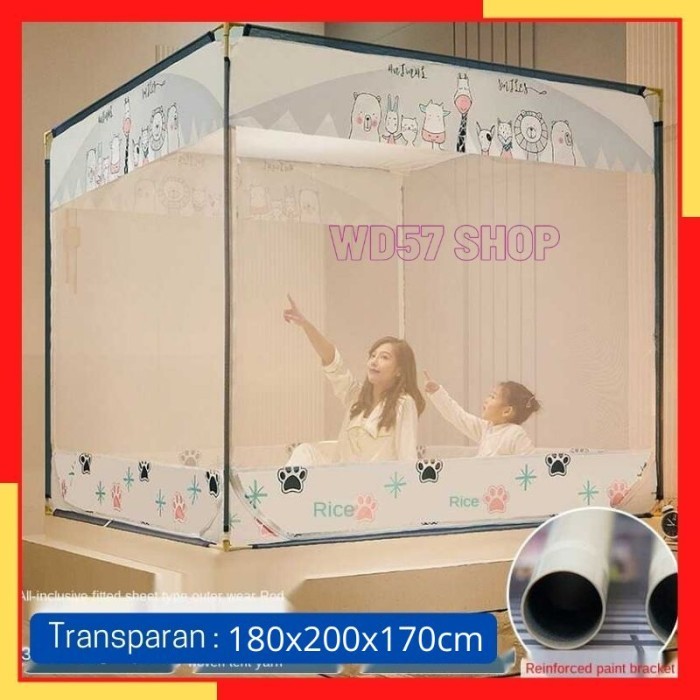 PROMO Kelambu Jaring Klambu Tempat Tidur Kasur Dewasa Bayi Anak Anti Nyamuk