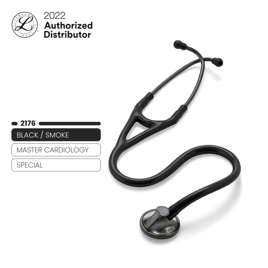 3M Littmann Master Cardiology Stethoscope / Stetoskop - BLACK / SMOKE - 2176