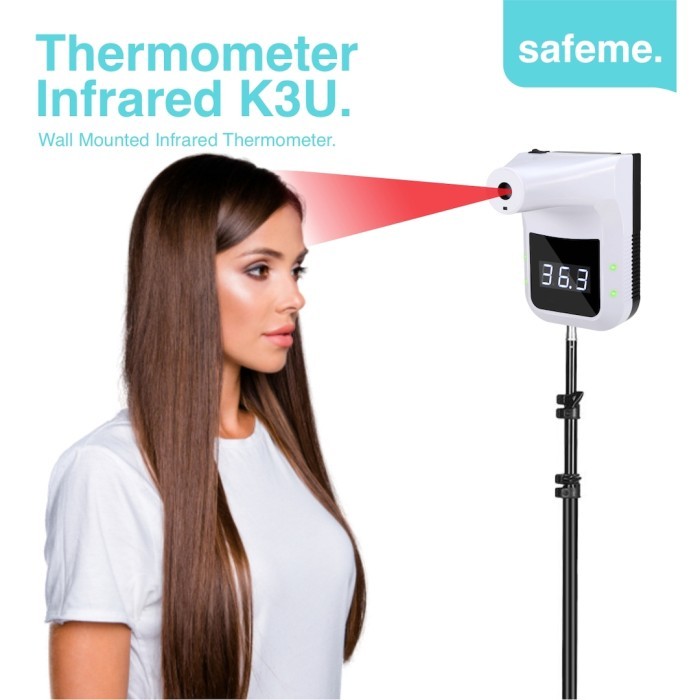 Termometer Digital Infrared Dinding Ruangan Thermometer Standing K3