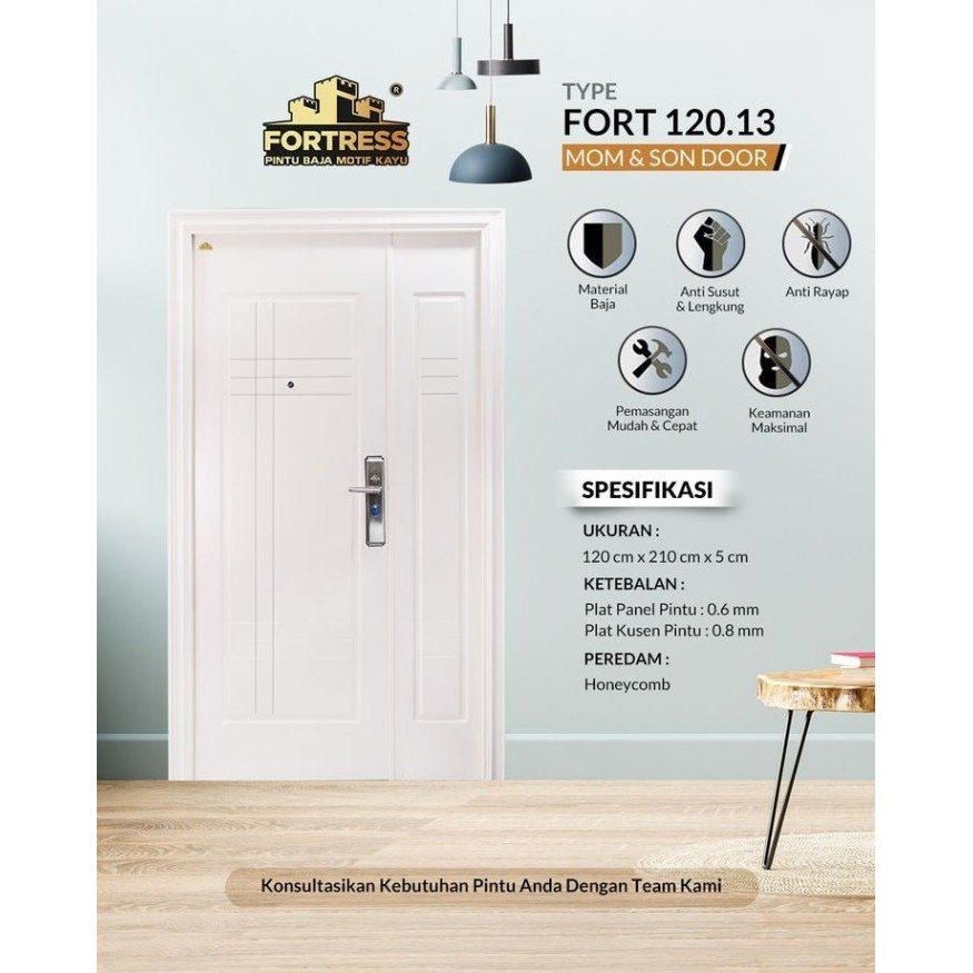 Pintu Baja FORTRESS Series Tipe 120.13 - Putih