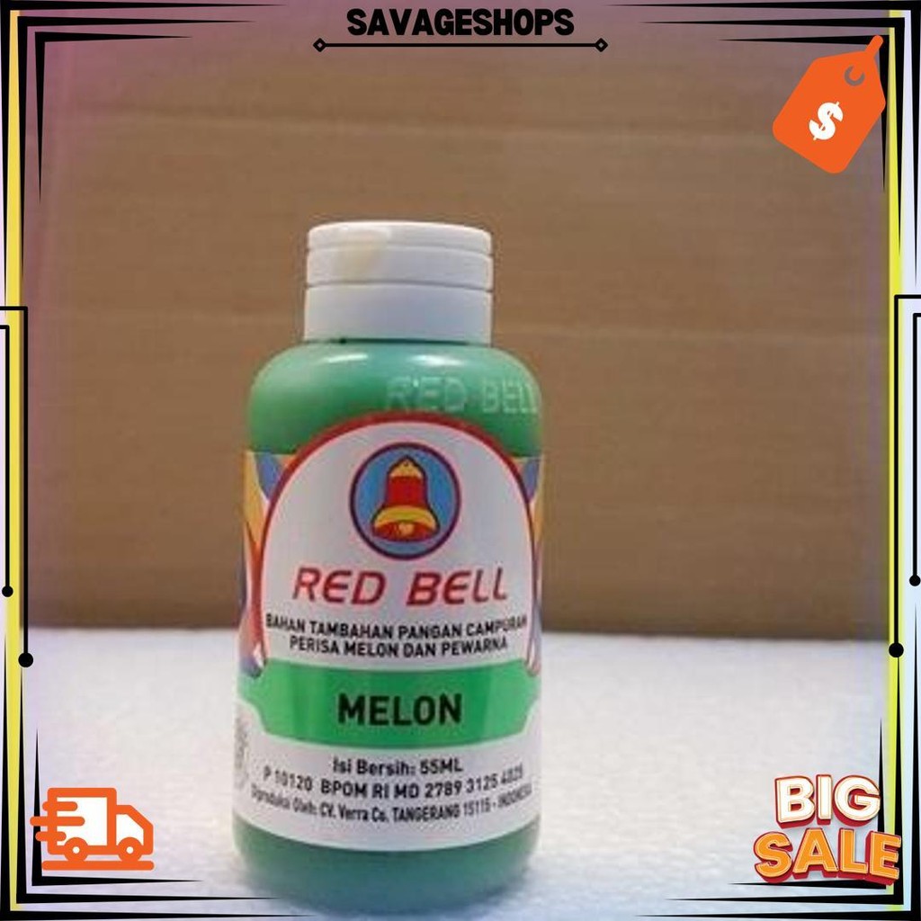 

Pewarna Dan Perisa Red Bell Rasa Melon 55Ml/Red Bell/Sumbo Red Bell Bj Promo 1.1