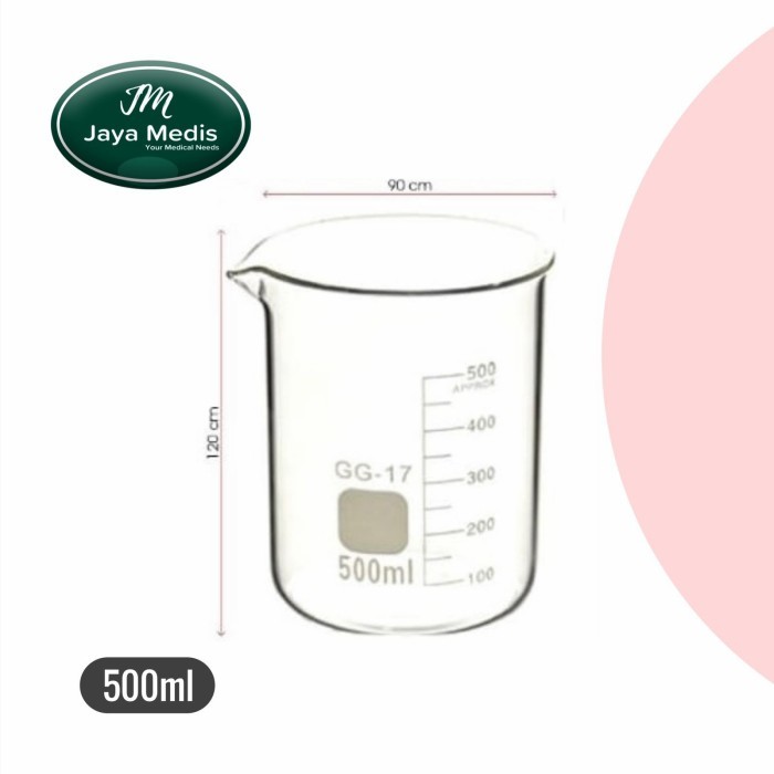 Gelas Ukur Kaca Measuring Kimia Glass Lab Beaker