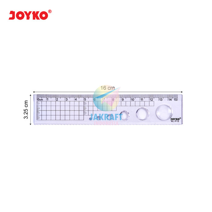 

Penggaris Mistar 15 Cm Joyko Rl-P15 Pendek Ruler Plastik Bening