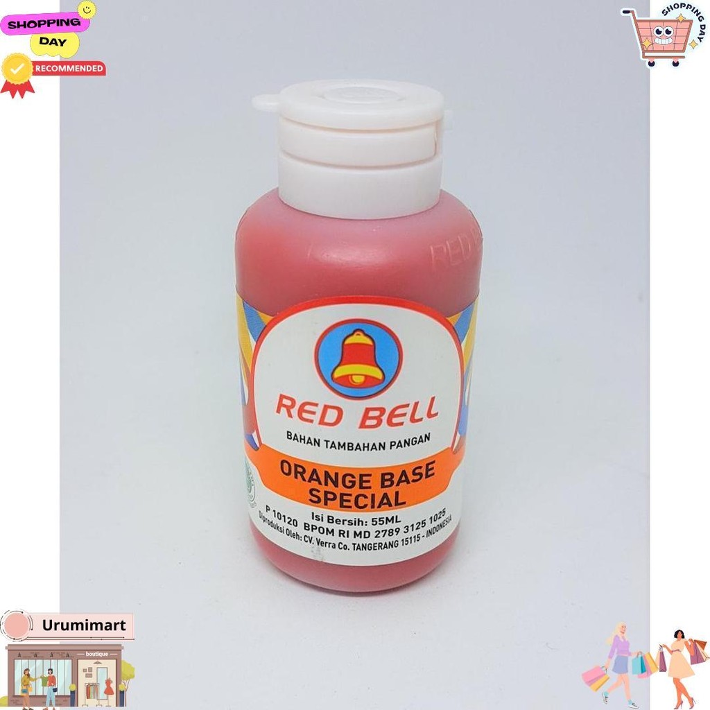 

Perasa Dan Pewarna Red Bell Rasa Orange Base Special 55Ml Bj Terlaris