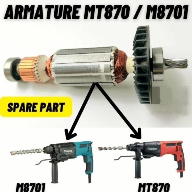 Armature Bor Beton Hammer Drill Maktec MT870 Angker MT 870 MT8701 bull