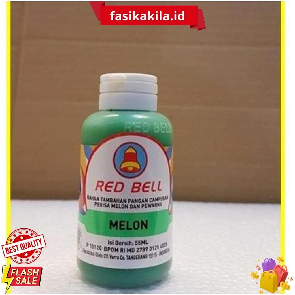 

Pewarna Dan Perisa Red Bell Rasa Melon 55Ml/Red Bell/Sumbo Red Bell Bisa Cod