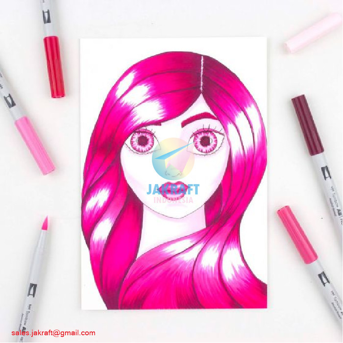 

Spidol Kuas 2In1 Permanent Set Isi 5 Pink Tombow Abt Pro Dual Brush
