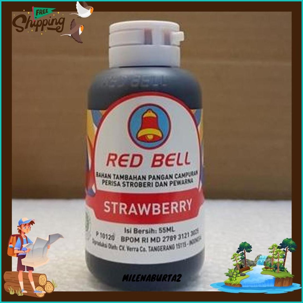 

Pewarna Dan Perisa Red Bell Rasa Strawberry 55Ml Original Produk
