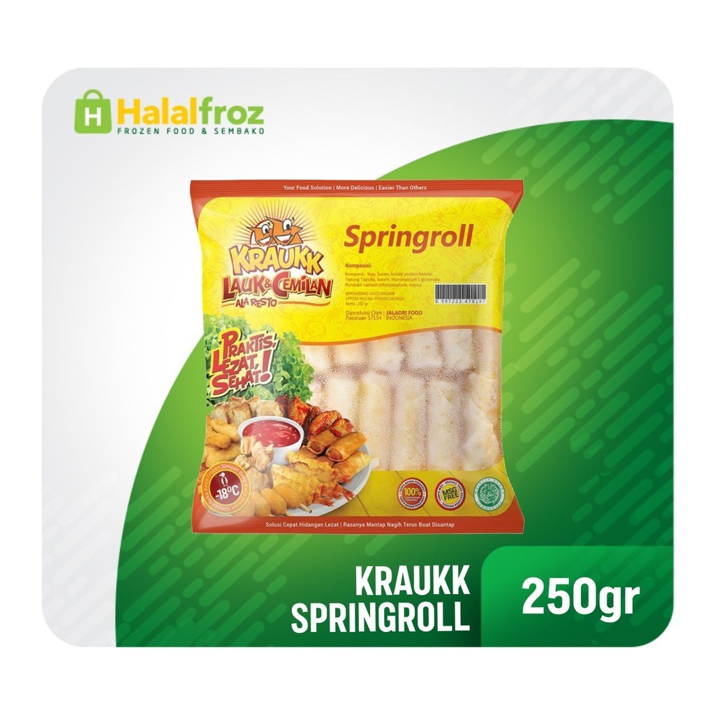 

SPRINGROLL KRAUKK 250 gramGosend Ready, Paling murah, Terlaris