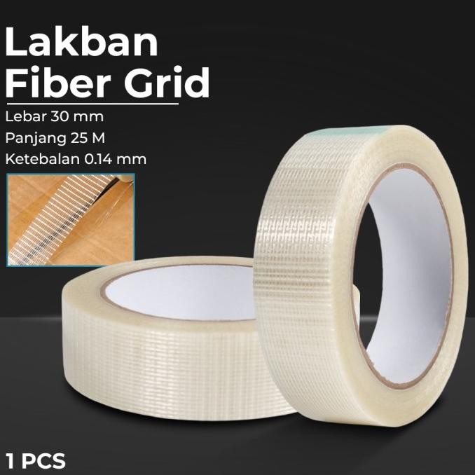 

Sale Lakban Super Strong Fiber Tape Grid 30Mm 50Mm 25 Meter