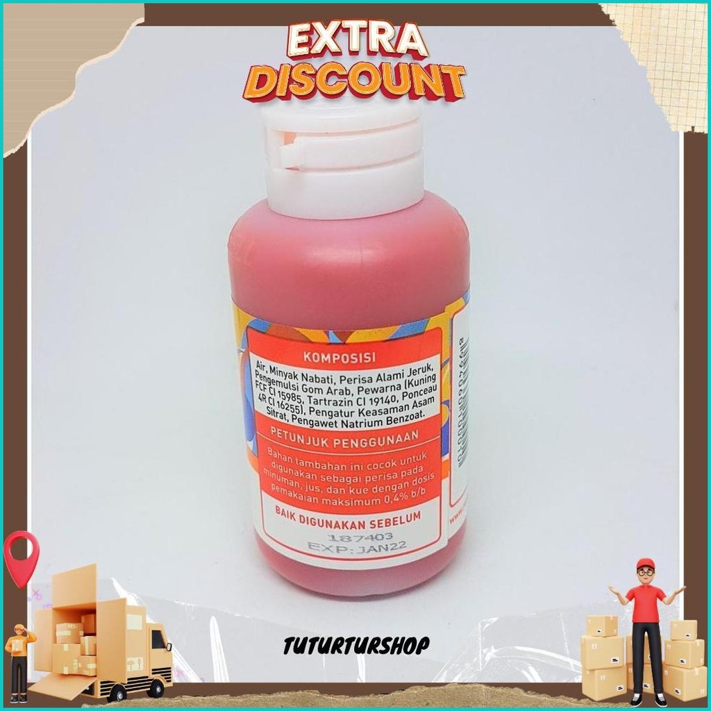 

Perasa Dan Pewarna Red Bell Rasa Orange Base Special 55Ml Bisa Cod