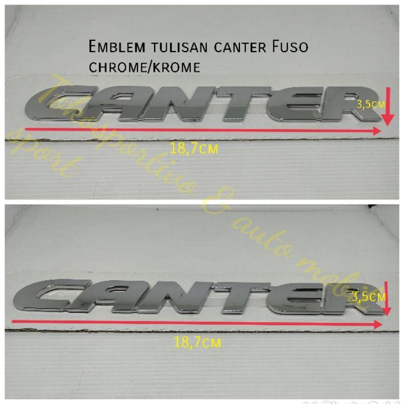 Emblem Logo Tulisan Lambang Canter Fuso Box Truck Emblem Canter Chrome Canter