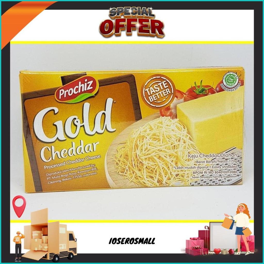 

Keju Prochiz Gold Cheddar 170 Gr Bisa Cod
