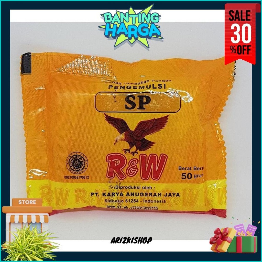

Emulsifier Kue/Pengemulsi Kue/ Sp 50 Gr R&W Rajawali Termurah Banget
