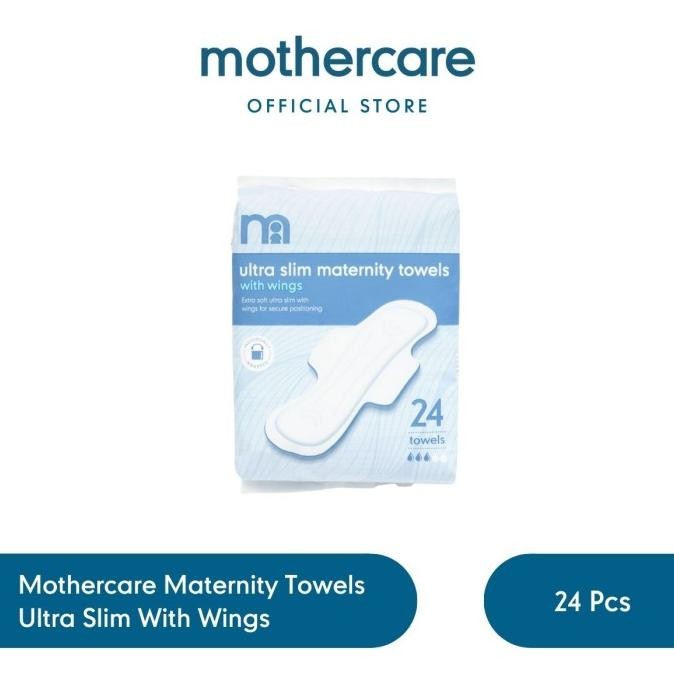 

diskon! mothercare maternity towels ultra slim with wings- 24 pack-711878