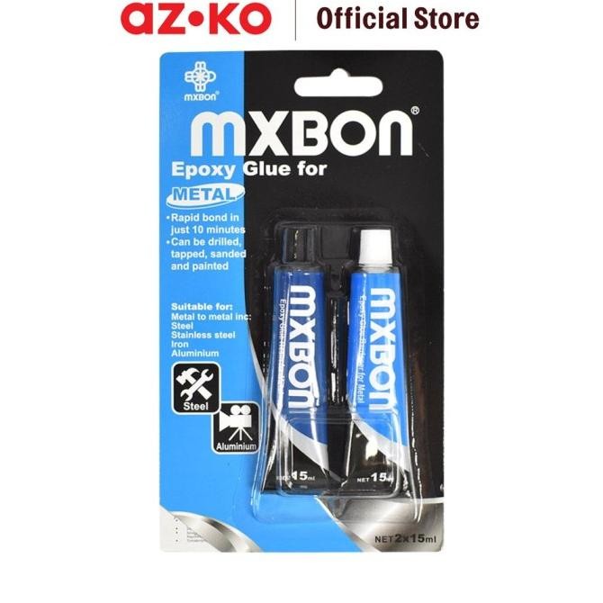 

Sale Azko Mxbon Set Lem Epoxy Metal 15 Ml 2 Pcs