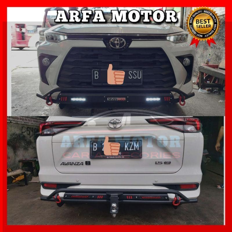 Paket Tanduk Depan Belakang Avanza Xenia Veloz 2022 Cobra Besi Bumper Depan Belakang Avanza Xenia Ve