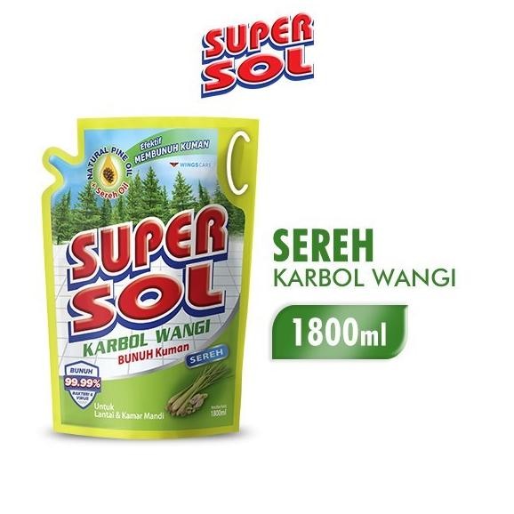 

diskon! wings supersol karbol sereh pch 1800ml