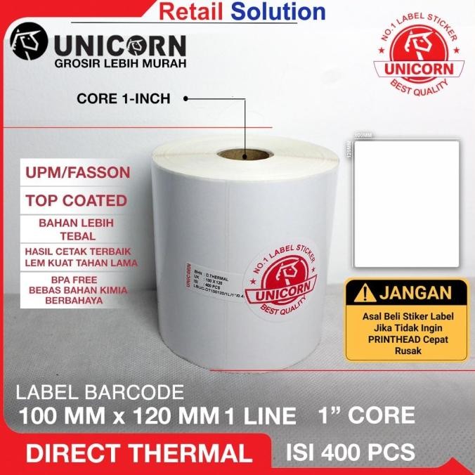 

Sale Stiker Label Barcode Thermal 100X120 Mm / 100 X 120 Mm / 100X120Mm