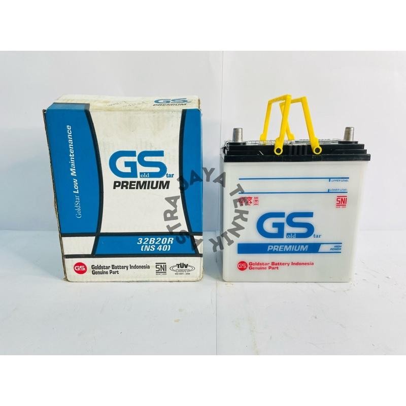Aki Mobil Gs Premium Ns40 (32Ah) Accu Basah Avanza Rush Starlet Espass Terios Xenia Carry Futura Kat