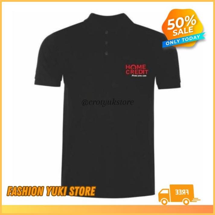 KAOS POLO SHIRT TSHIRT BAJU KERAH DISTRO HOME CREDIT KAMU BISA POLOS CUSTOM  INDONESIA PRIA WANITA U