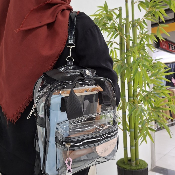 BERGARANSI tas ransel wanita transparan tas sekolah anak tas ransel transparan tas konser tas pvc