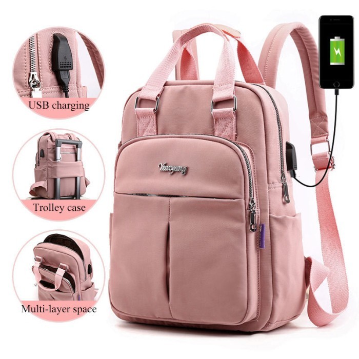 MURAH SmallAnt Tas Ransel Laptop Pria USB Bagpack Wanita Perjalanan Sekolah