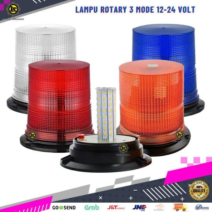 Lampu Rotary Rotari Blitz Peringatan Atap Led Variasi Mobil Ambulan Truk Truck Canter Fuso 12-24 Vol