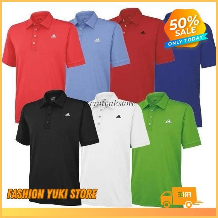 KAOS POLO TSHIRT SHIRT BAJU KERAH DISTRO ADIDAS SEGITIGA OLAHRAGA POLOS CUSTOM ANAK  DEWASA COD MURA