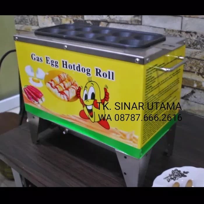 TERLARIS Gas Mesin Sostel Sosis Telur Alat Egg Roll Hotdog Telor Kompor 10 HOT