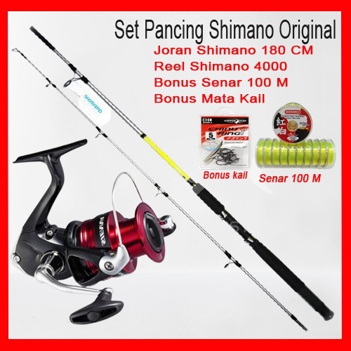 Set Pancing Shimano Sienna dan Shimano 180CM Original